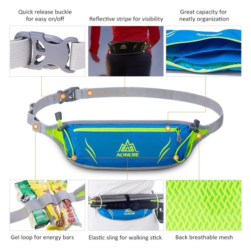 

Outdoor Sports Waist Bag Men Women Running Waist Pack Jogging Hiking Cycling Workout Marathon Belt Bag