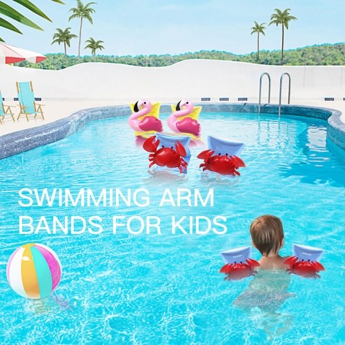 

2 PCS Kids Swimming Arm Ring Inflatable Swim Armlets Arm Floater Sleeves