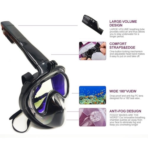 5th Generation Surface Full Face Detachable Dry Snorkeling Diving Mask