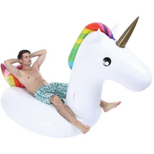 

Inflatable Giant Cartoon Unicorn Flamingo Summer Swimming Float Toy