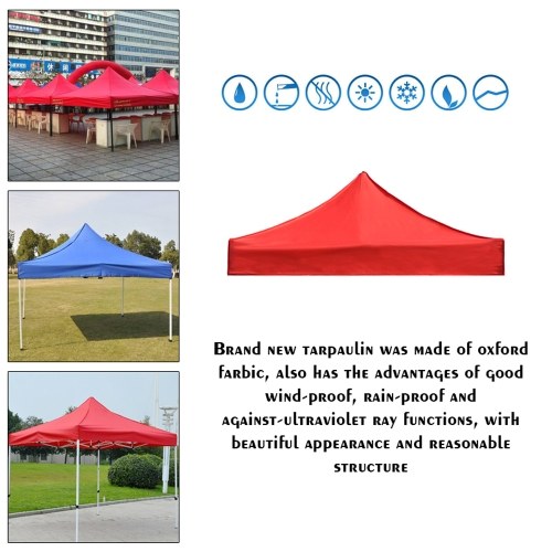 

Pop Up Folding Canopy Tent Cover Sunshade Waterproof Practical Outdoor Oxford Farbic Printable Advertisement Tarpaulin