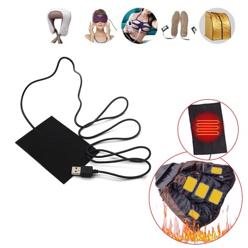 

USB Electric Carbon Fiber Heated Film 3 Gear Temperature Control Switch Down Coat Clothes Heating Pad