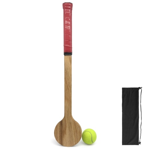 

Tennis Training Racket with Tennis Ball Set Wooden Tennis Accuracy Practice Racket Tennis Training Aid