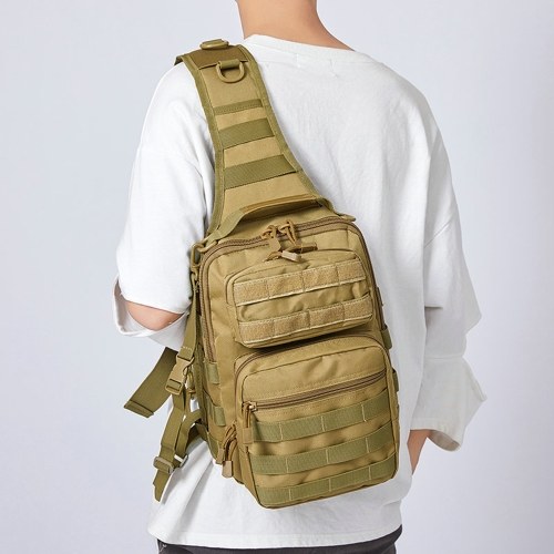 Army Camouflage Tactic Sling Bag Backpack Chest Shoulder Crossbody Pack for Outdoor Hiking Camping Hunting 12L
