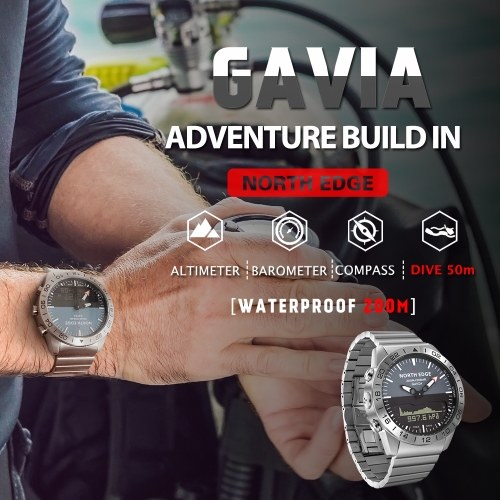 Men Sports Digital Analog Watch Diving Watch