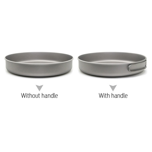 Ultralight Titanium Frypan Outdoor Camping Hiking Picnic Cooking Frying Pan 