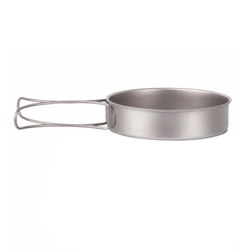 Ultralight Titanium Frypan Outdoor Camping Hiking Picnic Cooking Frying Pan 