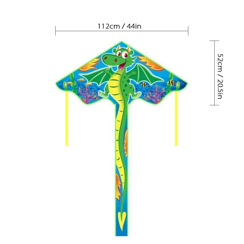 

112 x 52cm Colorful Single Line Cartoon Kite for Kids and Adults Outdoor Beach Flying Kite with 50M String