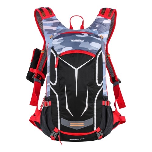 

18L Water-resistant Breathable Cycling Bicycle Bike Shoulder Backpack Ultralight Outdoor Sports Riding Travel Mountaineering Hydration Water Bag Unisex with Rain Cover