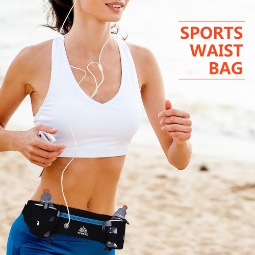 

Running Marathon Triathlon Race Sports Waist Pack Unisex Waist Belt Bag with Two Extra Bottle