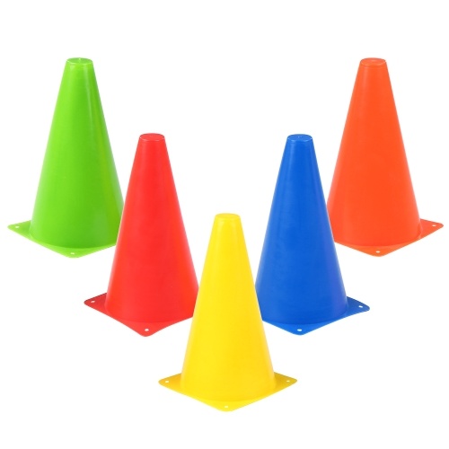 

20 Pack 9 Inch Plastic Sport Training Traffic Cone for Kids Home Football Training Soccer 5 Colors