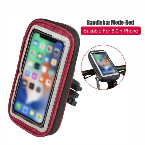 

Bike Electrombile Mobile Phone Bag Bracket Red Rearview Mirror Mode