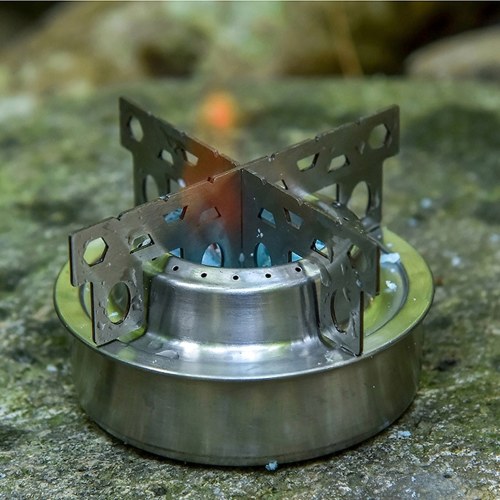 Lixada Outdoor Camping Aluminum Alloy Mini Alcohol Stove with Cross Stand Stove Rack Support Stand