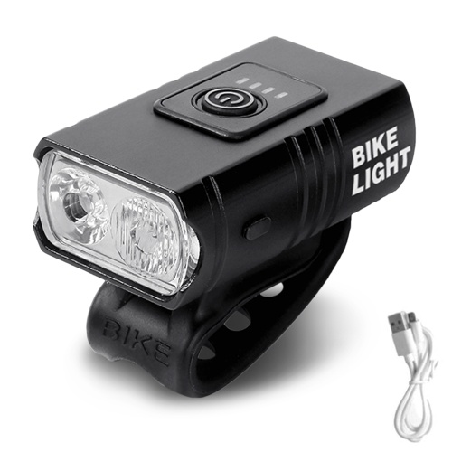 T6 LED Luce per bicicletta USB Ricaricabile Display di potenza Mountain Road Bike Front Lamp USB Ricaricabile impermeabile Ciclismo Faro da ciclismo Attrezzatura