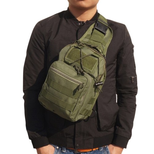 

Men Outdoor Backpack Sport Bag Zipper Adjustable Stappy Shoulder Backpack Pouch Chest Bag