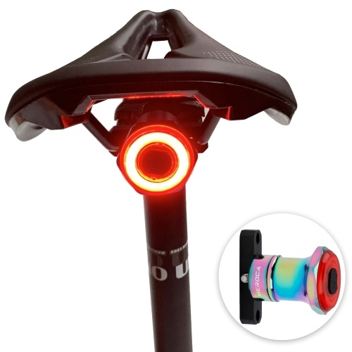 Smart Bike Tail Light Back Brake Light Waterproof USB Rechargeable Safety Taillight Rear Bicycle Flashlight