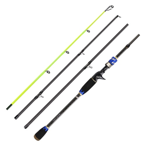 Carbon Fiber Casting Rods Durable Lightweight Casting Fishing Rod Portable 4 Sections   Fishing Pole for Saltwater Freshwater