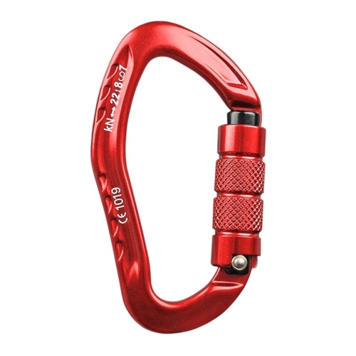 

22KN D-Shaped Carabiner Lock Heavy Duty Aluminum Alloy Carabiner Spring-Loaded Gate Buckle Survival Equipment