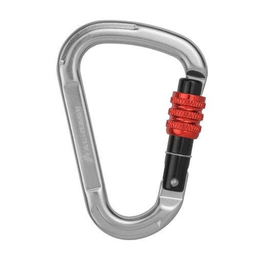 

25KN D-Shaped Carabiner Lock Heavy Duty Aluminum Alloy Carabiner Spring-Loaded Gate Buckle Survival Equipment