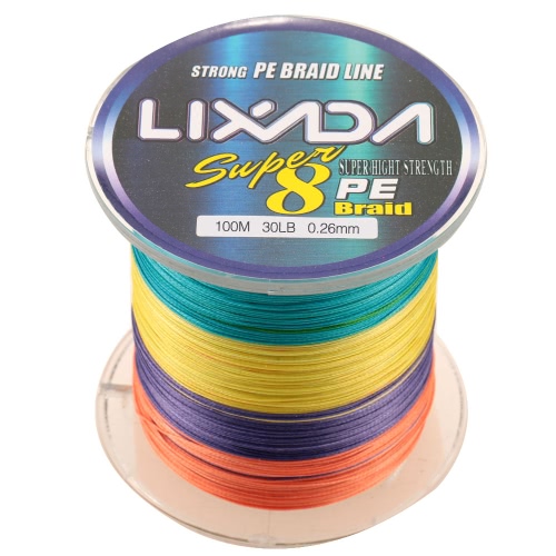 Lixada 100M Super Strong Multifilamentsaiten Polyethylen Geflochtene Angelschnur 25LB zu 60LB