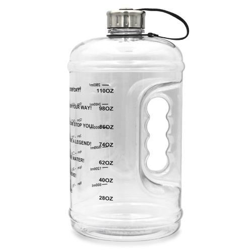 

2.2L / 3.78L Motivation Water Bottle with Time Marker Outdoor Camping Hiking Backpacking Fitness Workout Sports Bottle