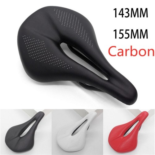 

Bike Seat Carbon Fiber Bicycle Saddle Comfortable MTB Road Bike Seat Cushion Hollow Design Shock Absorbing with EVA Filling for Men & Women