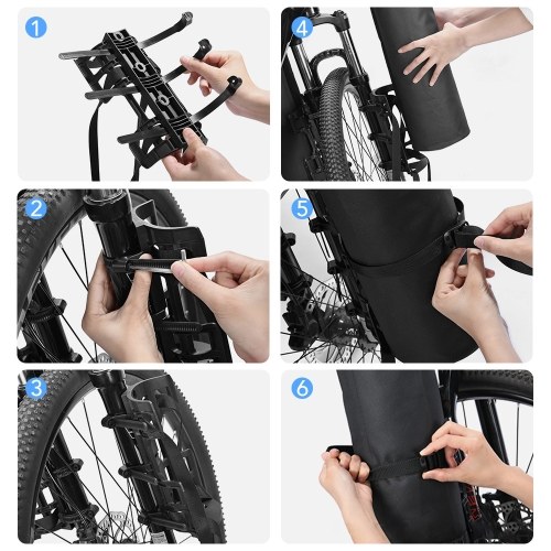 3L/7L Bike Fork Bag Waterproof Roll Top Dry Bag Bicycle Fork Bag Cycling Pack Bike Pannier
