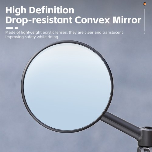 Bicycle Handlebar Plug Rearview Mirror Adjustable Bicycle Handlebar AntiGlare Mirror Foldable Bike Rearview Mirror Cycling Accessory 
