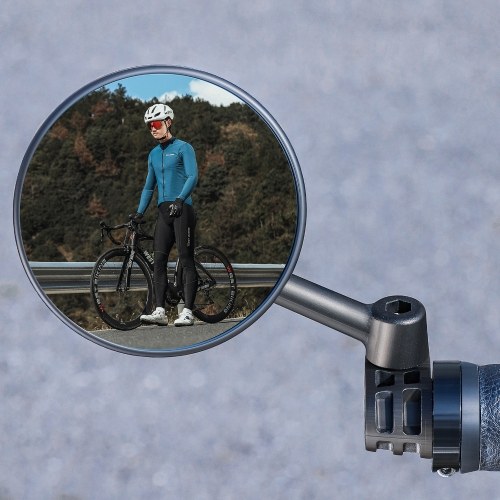 Bicycle Handlebar Plug Rearview Mirror Adjustable Bicycle Handlebar AntiGlare Mirror Foldable Bike Rearview Mirror Cycling Accessory 