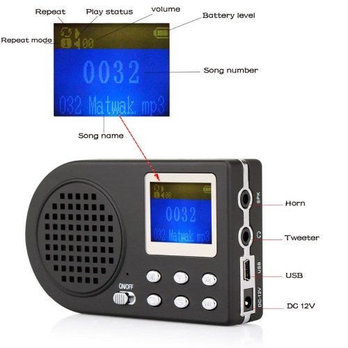 Simulated Chirping Bird Outdoor Bird Chirping Amplifier with Wireless Remote 110 Animal Sounds MP3 Speaker 