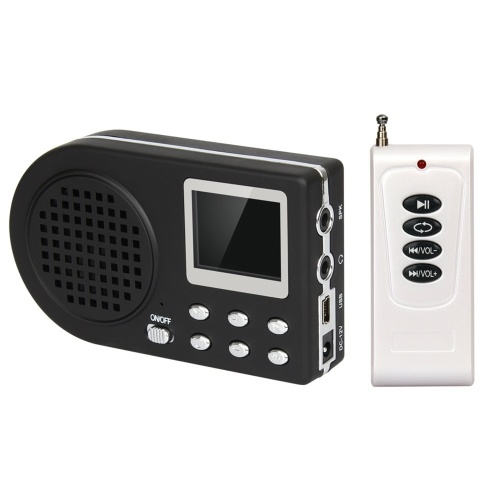 Simulated Chirping Bird Outdoor Bird Chirping Amplifier with Wireless Remote 110 Animal Sounds MP3 Speaker 