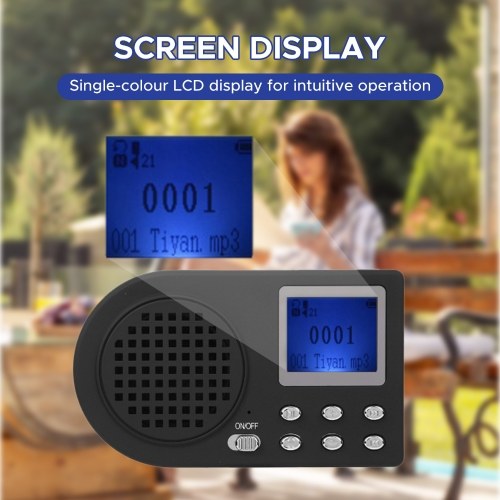 Simulated Chirping Bird Outdoor Bird Chirping Amplifier with Wireless Remote 110 Animal Sounds MP3 Speaker 