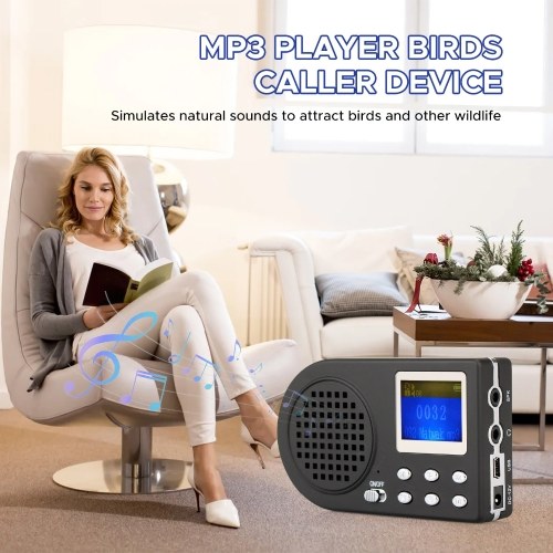 Simulated Chirping Bird Outdoor Bird Chirping Amplifier with Wireless Remote 110 Animal Sounds MP3 Speaker 