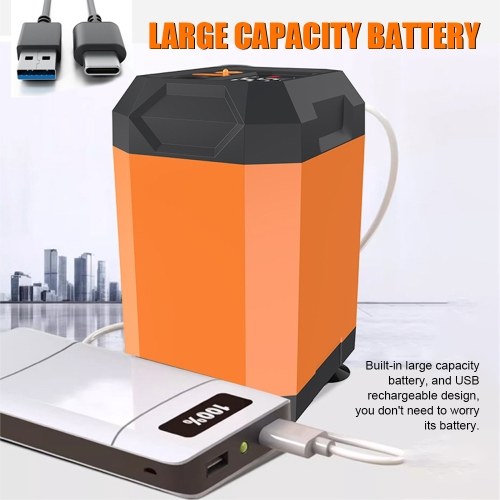 Portable Cordless Camping Hiking Outdoor Electric Shower Pump 5400mAh Battery Digital Display Bathe Tool 