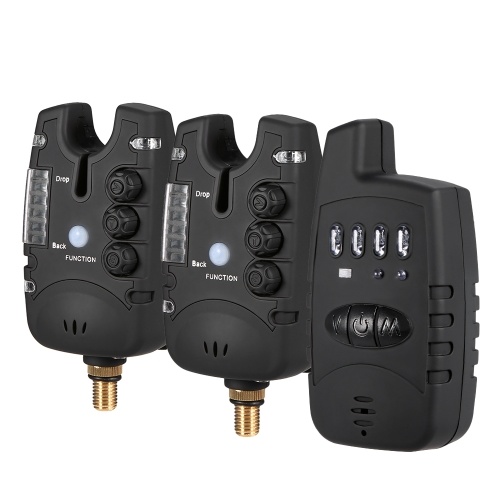 

Lixada Wireless Fishing Bite Alarms Set Digital Fishing Alarm Kit Светодиодный индикатор аварийной сигнализации Предупреждающий приемник колокола Рыболовные снасти с коробкой на молнии