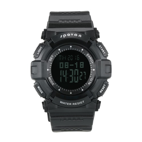 

SPOVAN Multifunctional 5ATM Climbing Digital Sports Watch Wristwatch Pedometer Altimeter Barometer Thermometer Calendar World Time