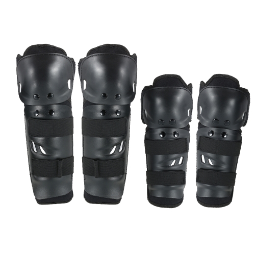 Elbow Knee Shin Guard Pads 4Pcs Kit Breathable Adjustable Knee Cap Pads Protector Elbow Armor for Motorcycle Motocross Racing
