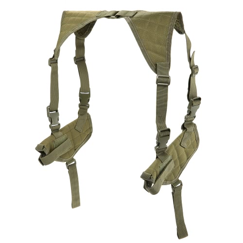 

Tactical Double Horizontal Shoulder Holster Universal Military Adjustable Under Arm Double Carrier Holder