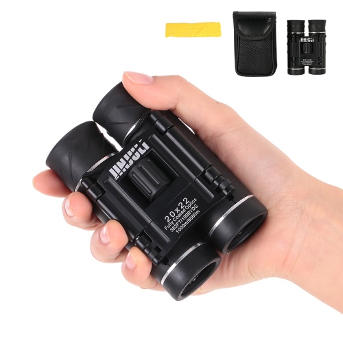 

Mini Compact 20x22 High Powered Binocular HD Binocular Telescope Hunting Bird Watching Wildlife Boating with Lens Cloth Carrying P