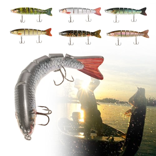 

Lixada 13cm/19g Lifelike 6 Jointed Sections Trout Swimbait Fishing Lure Hard Bait Fish Hook Fishing Tackle