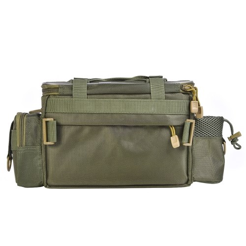 Multifunctional Fishing Tackle Bag Outdoor Sports Single Shoulder Bag Crossbody Bag Waist Pack Fishing Lures Tackle Gear Utility Storage Bag with 2 Fishing Tackle Box Utility Case