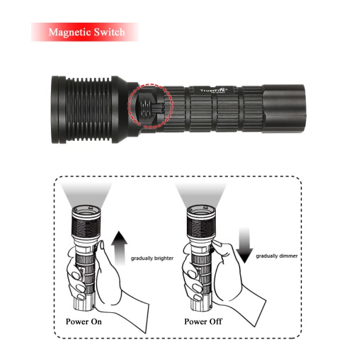 

TrustFire 100M Underwater Diving Flashlight TrustFire DF007 800LM LED Diving Scuba Flashlight Torch White Light Lamp