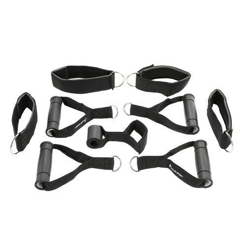 

18 PCS Resistance Band Set Набор для фитнеса Набор тренировочных полос Набор упражнений для упражнений с полосками Ручки для рукояток Дверные анкеры для лодыжки ремень Чехол Expander