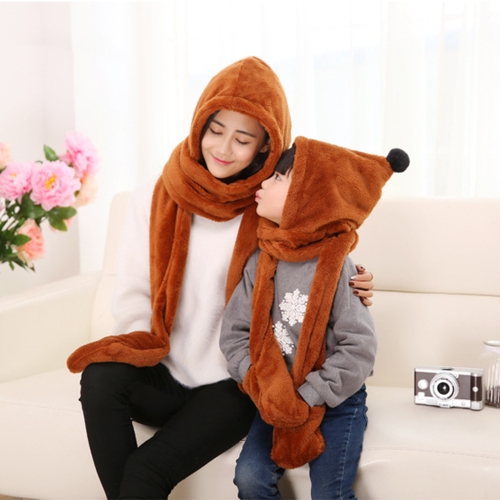 

Родительский стиль Осенняя и зимняя коллекция Cute Extra Thick and Long Comfortable Warm Female Neck Scarf Hat Gloves Three Pieces