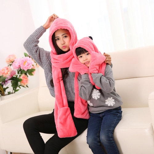 

Родительский стиль Осенняя и зимняя коллекция Cute Extra Thick and Long Comfortable Warm Female Neck Scarf Hat Gloves Three Pieces