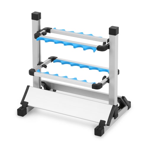 

12 / 24 Rod Rack Fishing Rod Holder Lightweight Aluminum Alloy Fishing Rod Fishing Pole Stand Shelf Mount Fishing Tackle Holder