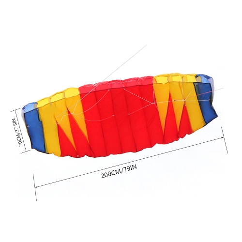 

79" x 27.5" Large Dual Line Stunt Parafoil Kite Outdoor Sports Fun Toy with 30M Line