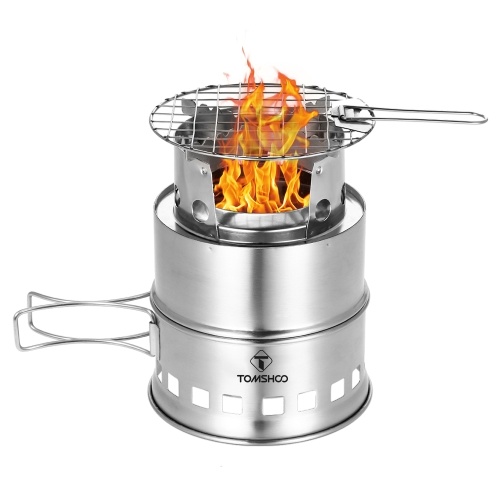 

TOMSHOO Portable Folding Windproof Wood Burning Stove Upgraded Version Two