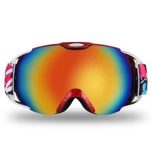 

Lixada Adult Ski Goggles Winter Snow Sports Snowboard Goggles Ventilated Anti-fog Spherical Dual Lens for Snowmobile Skiing Skating