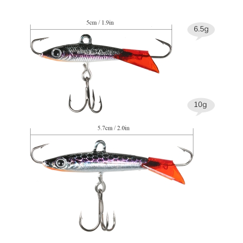 

5.7cm 10g Metal Fishing Baits Hard Fish Lures Ice Fishing Bait Balance Fishing Jig Hook with Barb